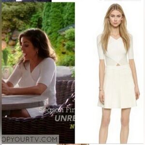 Club Monaco Parvana cutout white sweater dress